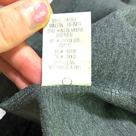 THEORY Winstine Refiner Short Sleeve Ponte Dress Size 2 Gray Professional Dress - Picture 16 of 16